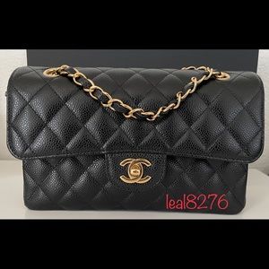 Chanel Classic Small Quilted Caviar Double Flap
